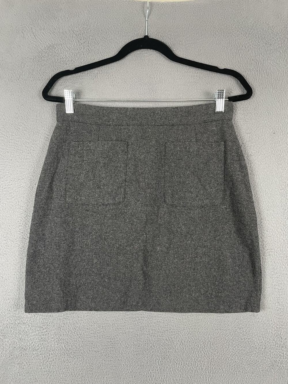 ModCloth Skirt Womens 10 Gray Tweed Pencil Short Lined Pockets Mid-Rise